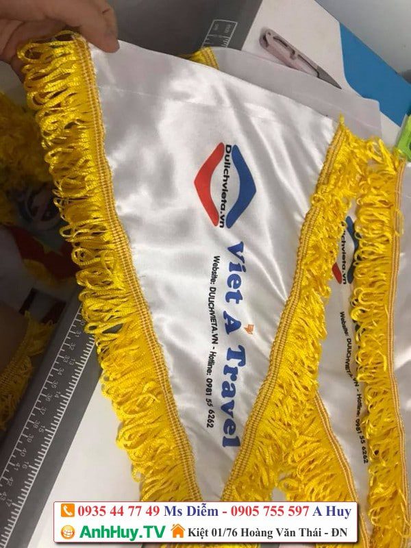 In Cờ Đà Nẵng cờ Giao Lưu Trao Giải Cờ Biển Phượt Công Ty 4 Cờ Cầm Tay Du Lịch - Tour Guide Hand Held Flag 0935447749 - 0905755597