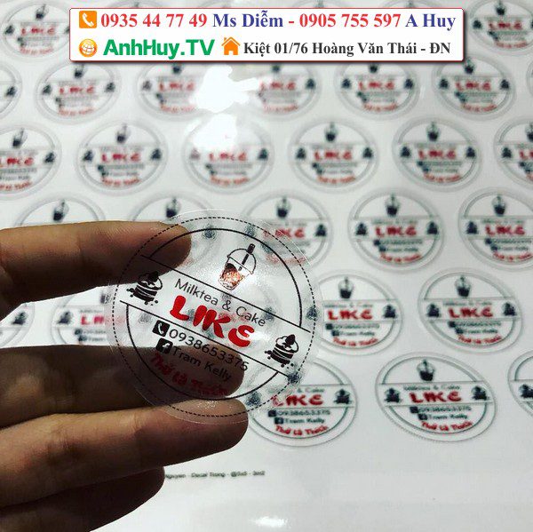 IN NHÃN TEM DECAL DÁN LY TRÀ SỮA HỘP CHAI LỌ CÁC LOẠI TẠI ĐÀ NẴNG 0935447749 XUÂN DIỄM, 