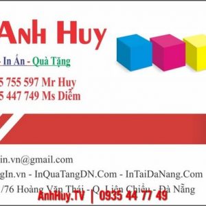 In Name Card Đà Nẵng Thiêt Kế In Ấn Dịch Vụ In Quảng Cáo Anh Huy TV 0935447749