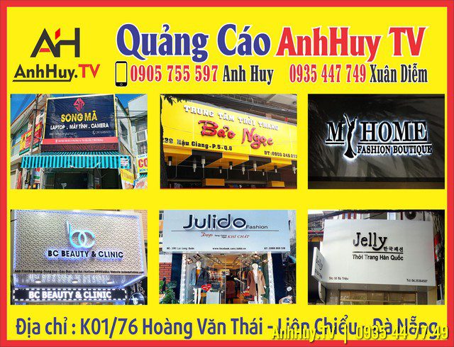 Làm Bảng Hiệu Quảng Cáo Đà Nẵng 0935447749 AnhHuy.TV