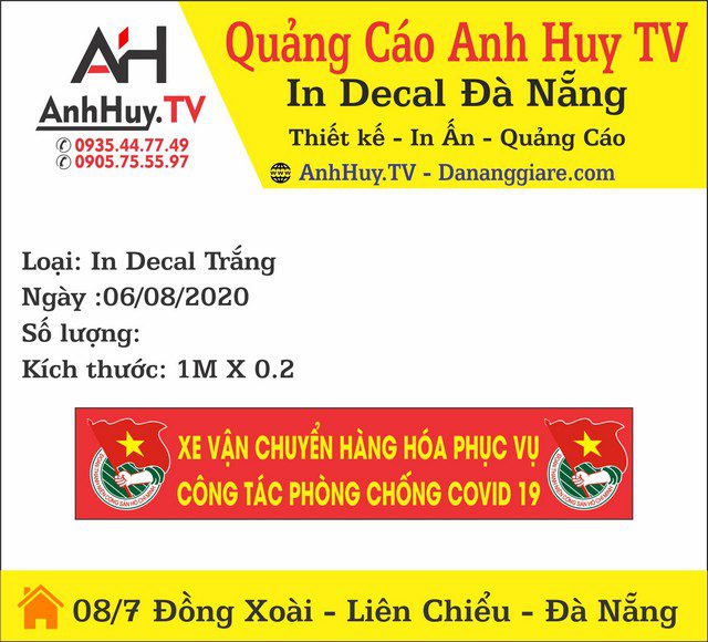 In Decan Dán Cảnh Báo Phòng Chống Covid-19 Lấy Ngay Giá Rẻ