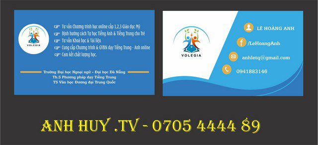 In name card visit danh thiếp trường đại học Ngoại Ngữ Đà Nẵng