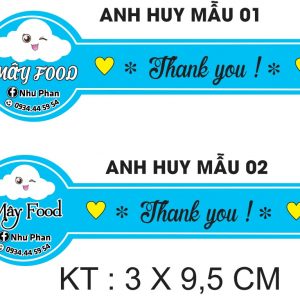 In tem nhãn ăn vặt dán chai lọ hủ hộp bao bì tại Đà Nẵng