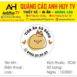 in tem nhãn ăn vặt dán chai lọ nhựa thủy tinh hủ hộp bao bì túi zip