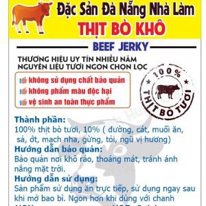 Địa chỉ in logo tem nhãn mác dán bao bì ăn vặt bò khô nhà làm ăn tết 0935447749