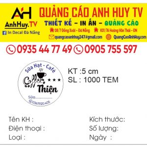 in tem nhãn dán chai trà sữa cafe sữa đậu giá rẻ