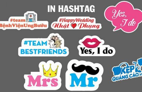 Hashtag cầm tay sticker chụp hình đám hỏi cưới 36 in bảng cầm tay chụp hình sinh nhật họp lớp sự kiện