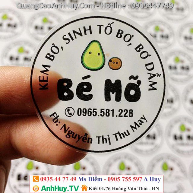 In tem trong suốt giá rẻ tại Liên Chiểu Đà Nẵng 3