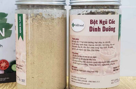 In tem nhãn mẫu ngũ cốc dinh dưỡng nhà làm 16 In decal Đà Nẵng mẫu bột ngũ cốc dinh dưỡng tem nhãn giá rẻ