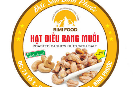 Nhãn dán decal sản phẩm lên hủ bảo bì rong biển hộp 6 In tem nhãn hạt điều rang muối tại Liên chiểu