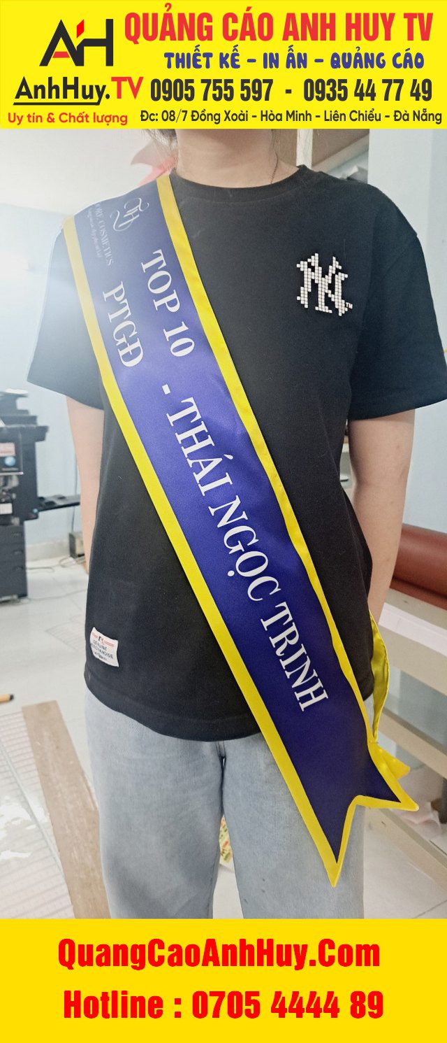 sash graduation, sash tốt nghiệp dải liền tại Đà Nẵng